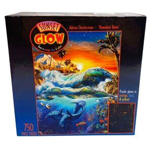 Ceaco 750 Piece Puzzle Sunset Glow Hawaiian Dawn  Adrian Chesterman Vintage 2005
